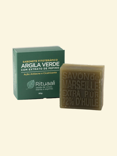 Sabonete de Argila Verde com Extrato de Pepino